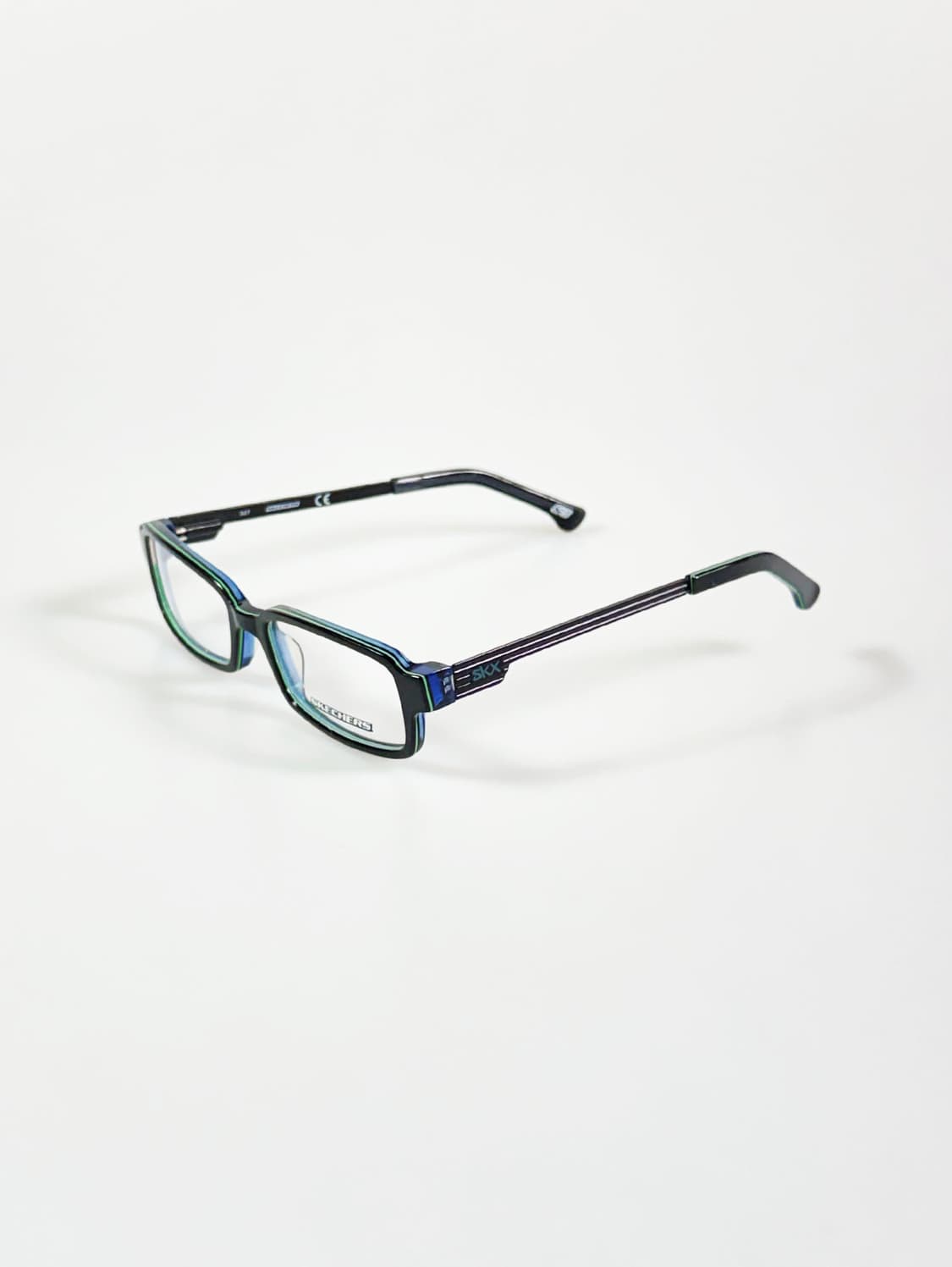 SKECHERS 블랙 뿔테 스퀘어 빈티지 안경 상품이미지3
