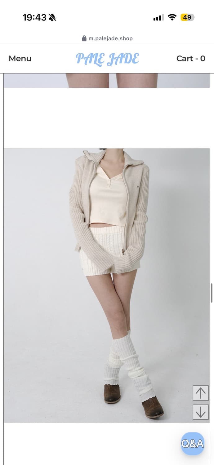 페일제이드 터틀넥 울 니트 집업 상품이미지4