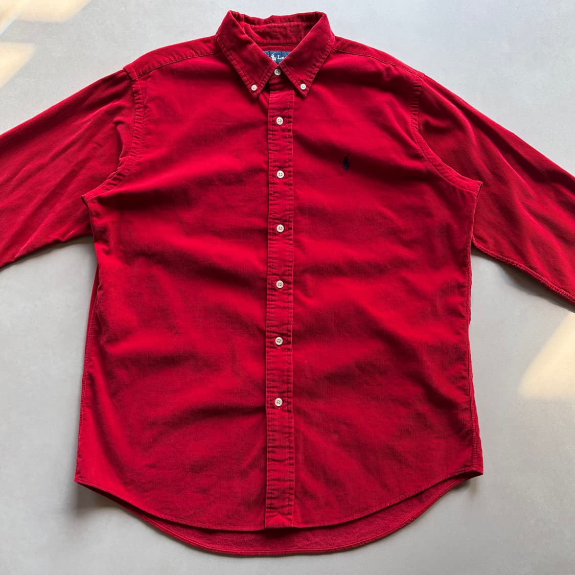 [L]폴로 랄프로렌 레드 코듀로이 셔츠 상품이미지3
