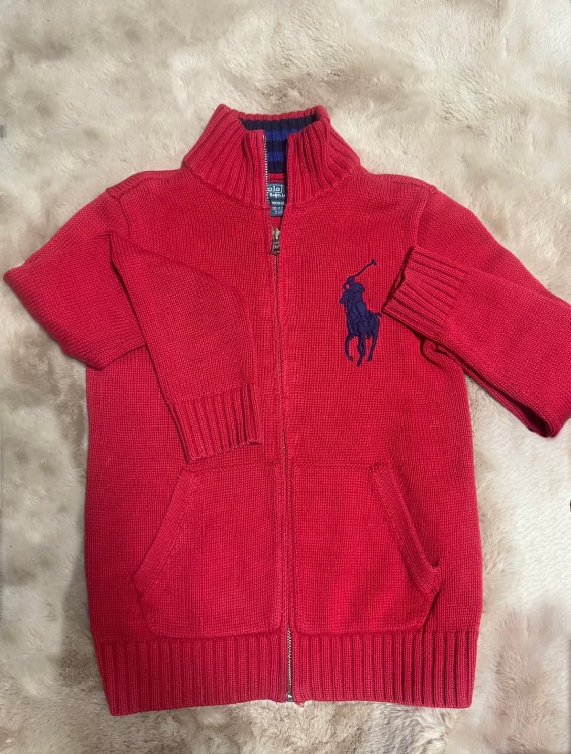 폴로 키즈 빅포니 니트 집업 상품이미지1