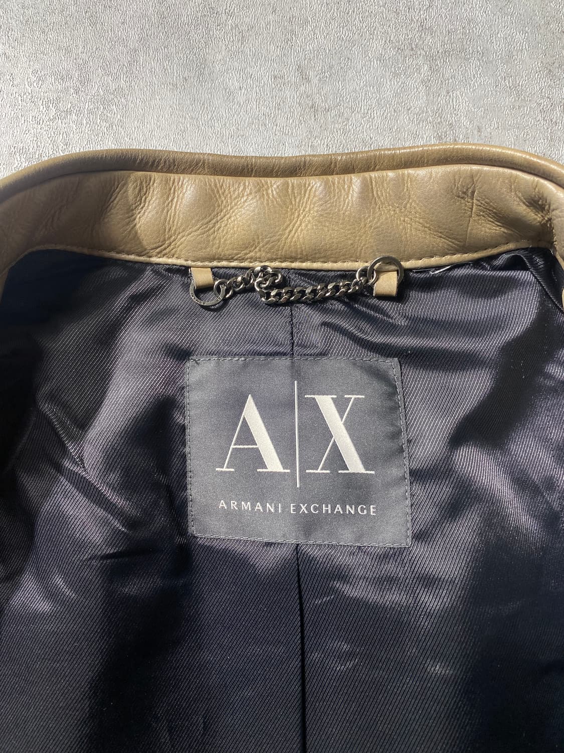 [M] Armani 아르마니 익스체인지 카우하이드 싱글 라이더자켓 상품이미지7