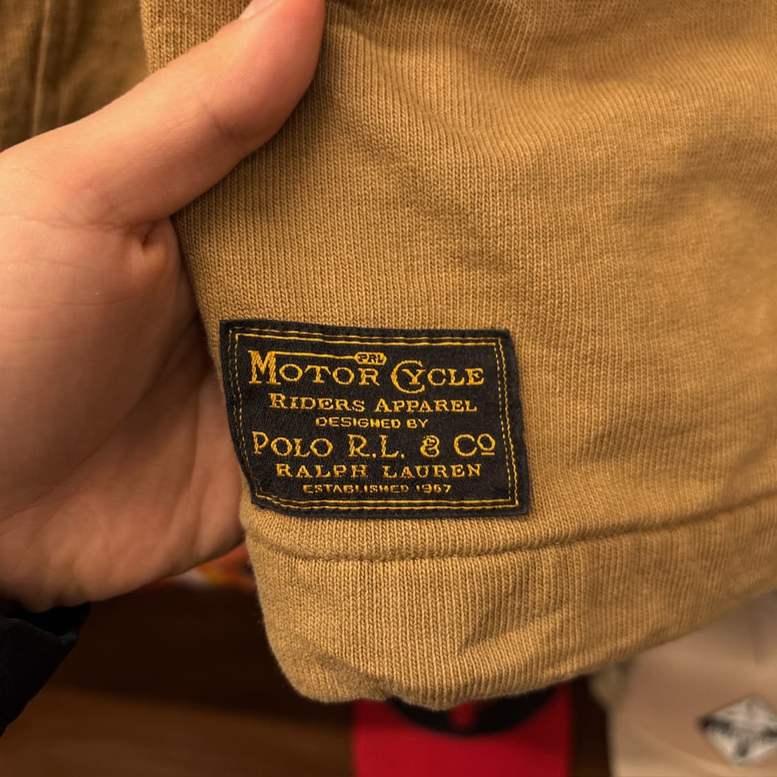 90s 폴로 랄프로렌 코튼 스웻 N-3B 플라이트 자켓 베이지 N1145 상품이미지8