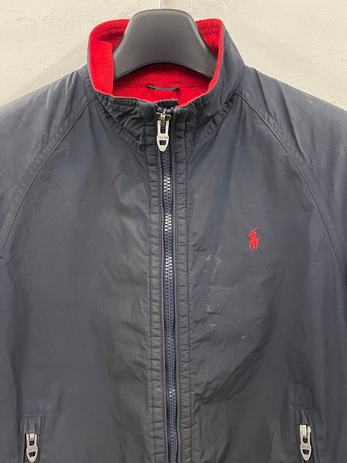 폴로 랄프로렌 네이비 나일론 쉘 자켓 탈론 지퍼 M 상품이미지3