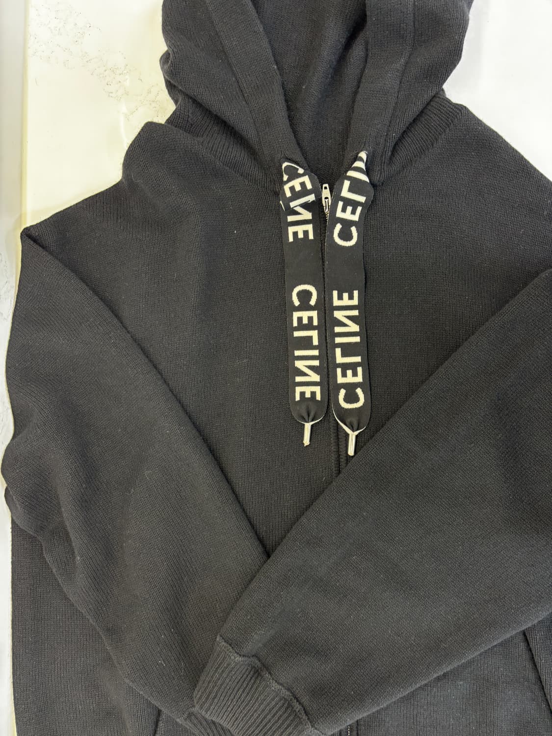 셀린느 캐시미어 후드집업 블랙 L 상품이미지4