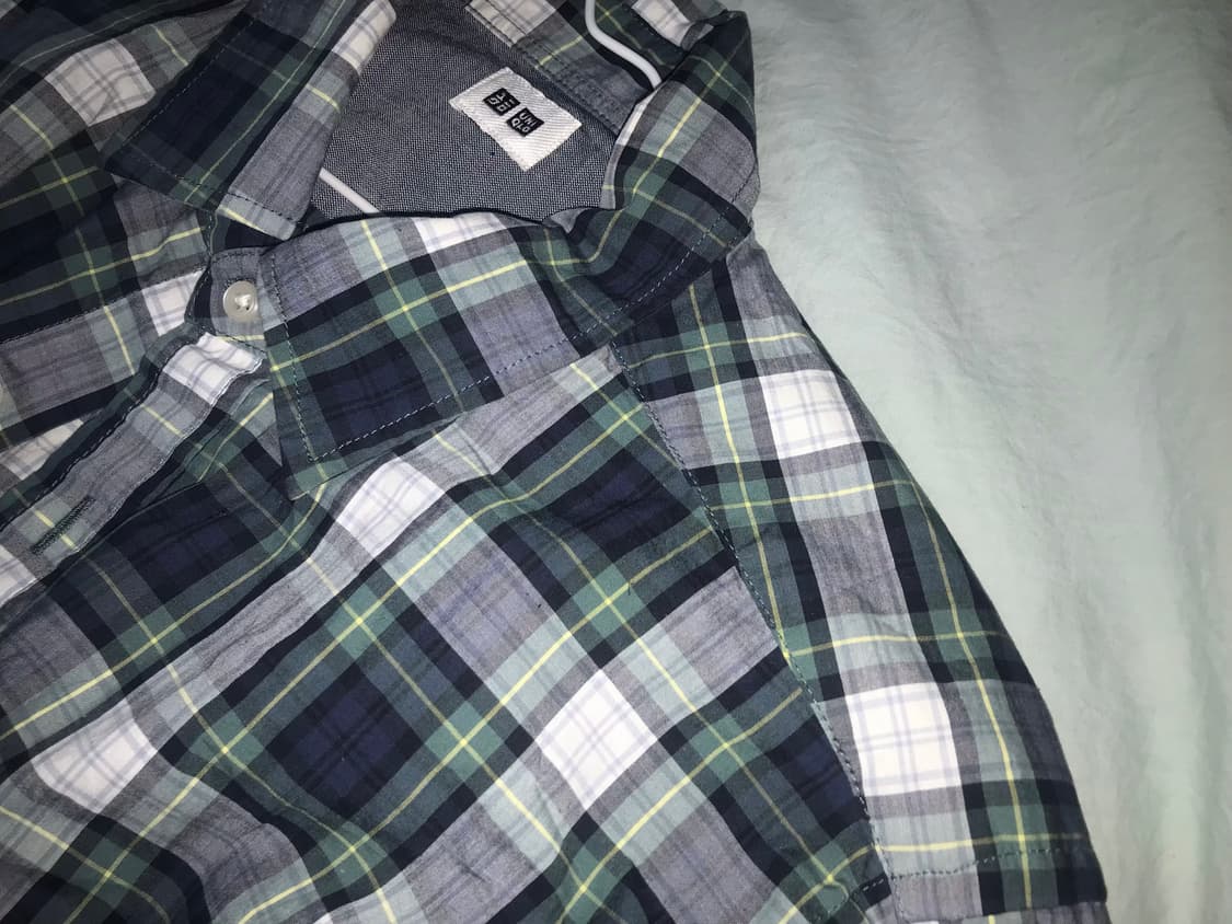 빈티지 유니클로 체크 셔츠 너드 상품이미지3