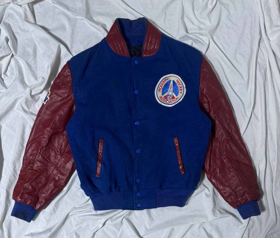빈티지 캐나다 메이드 하키 팀 자수 패치 바시티 자켓 상품이미지3