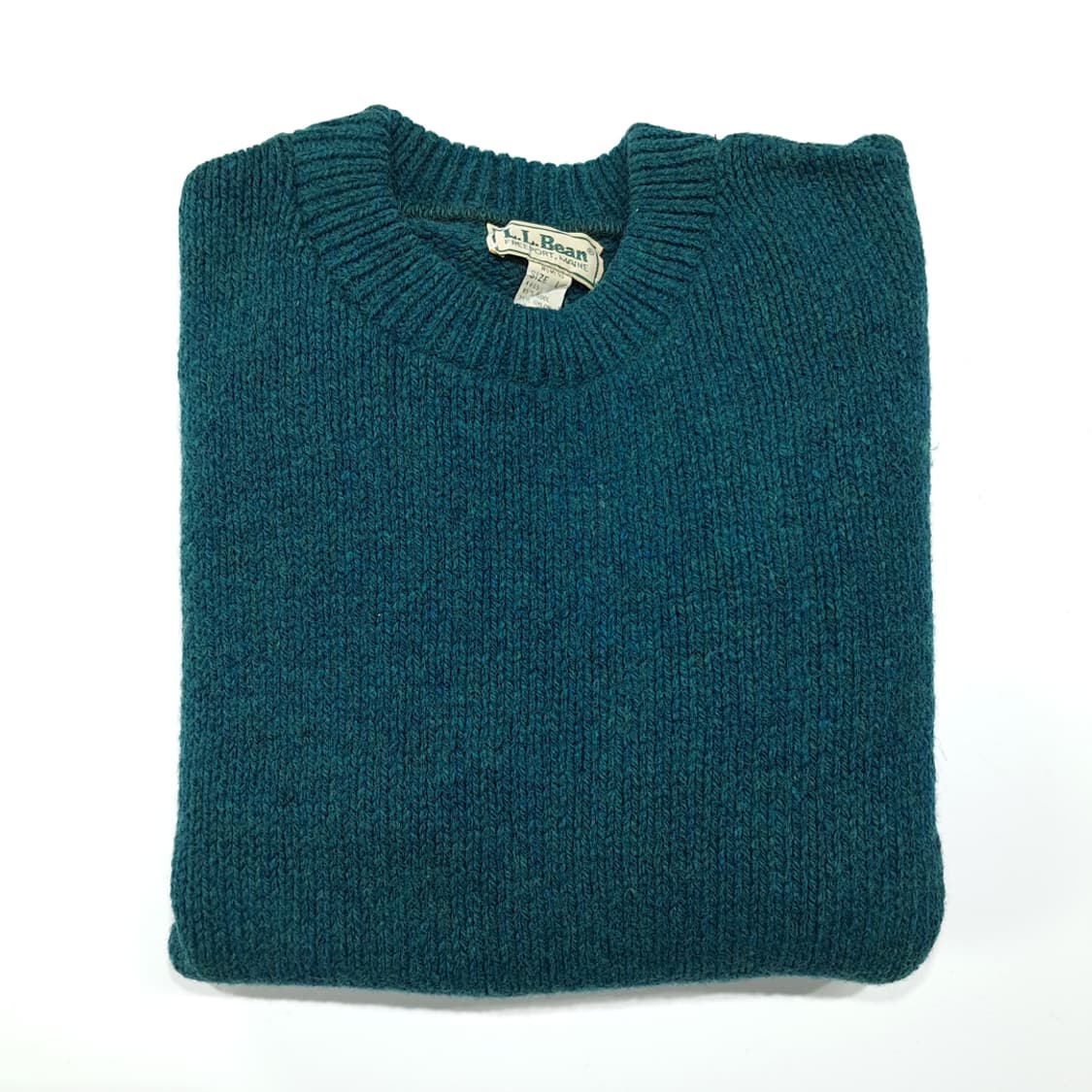 CL358 L 엘엘빈 80s 미국판 멜란지 틸그린 니트 스웨터 상품이미지6