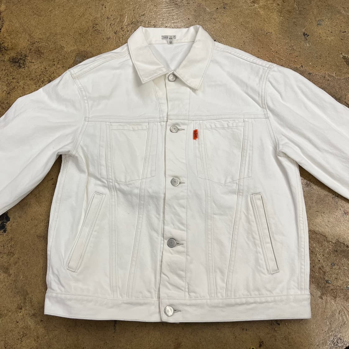 [정품/M] 올리브드랩서비스 화이트 코튼 자켓 b18 상품이미지3