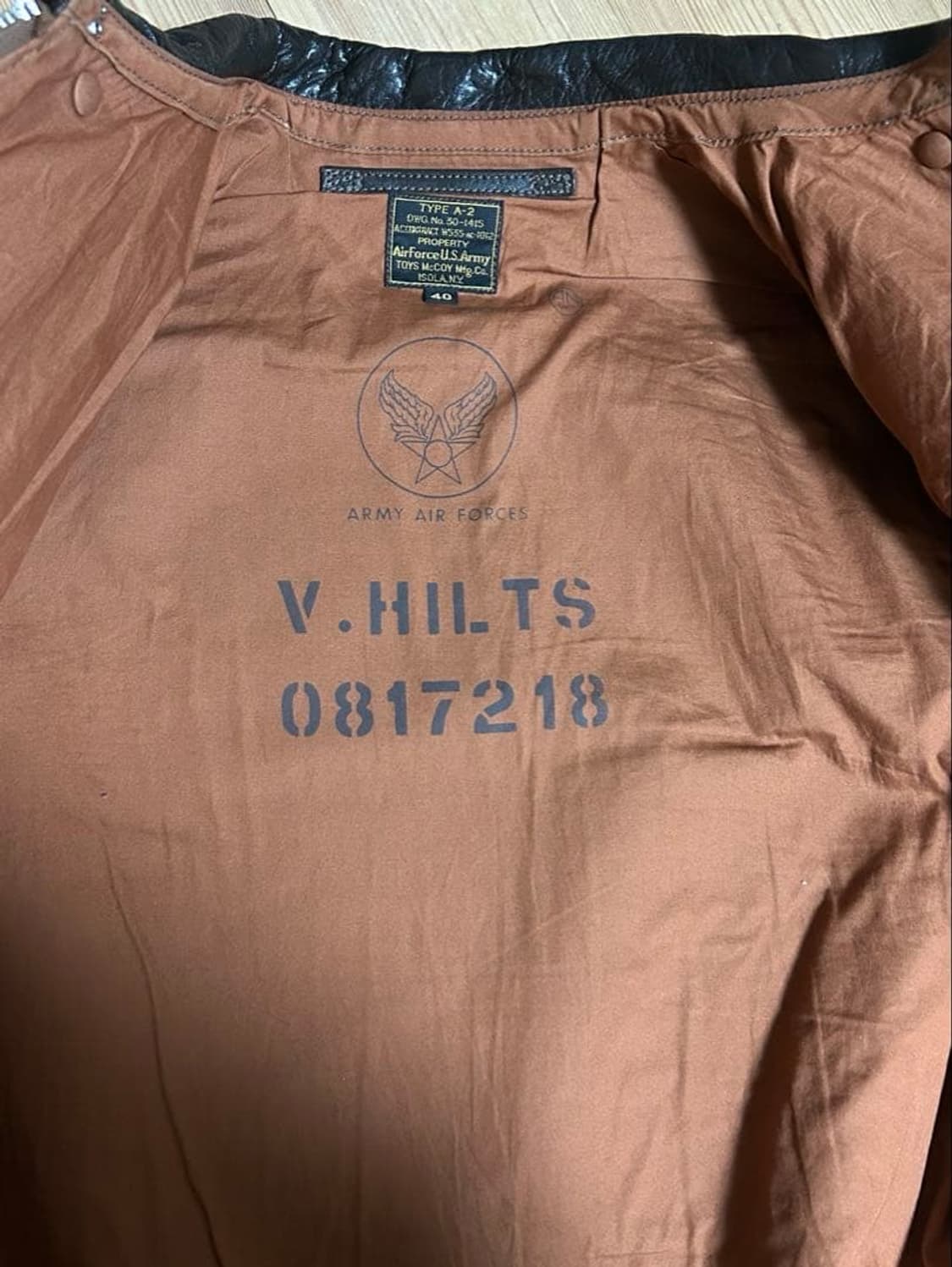 (40) 토이즈맥코이 V. HILTS 브이힐츠 a-2 가죽자켓 상품이미지6