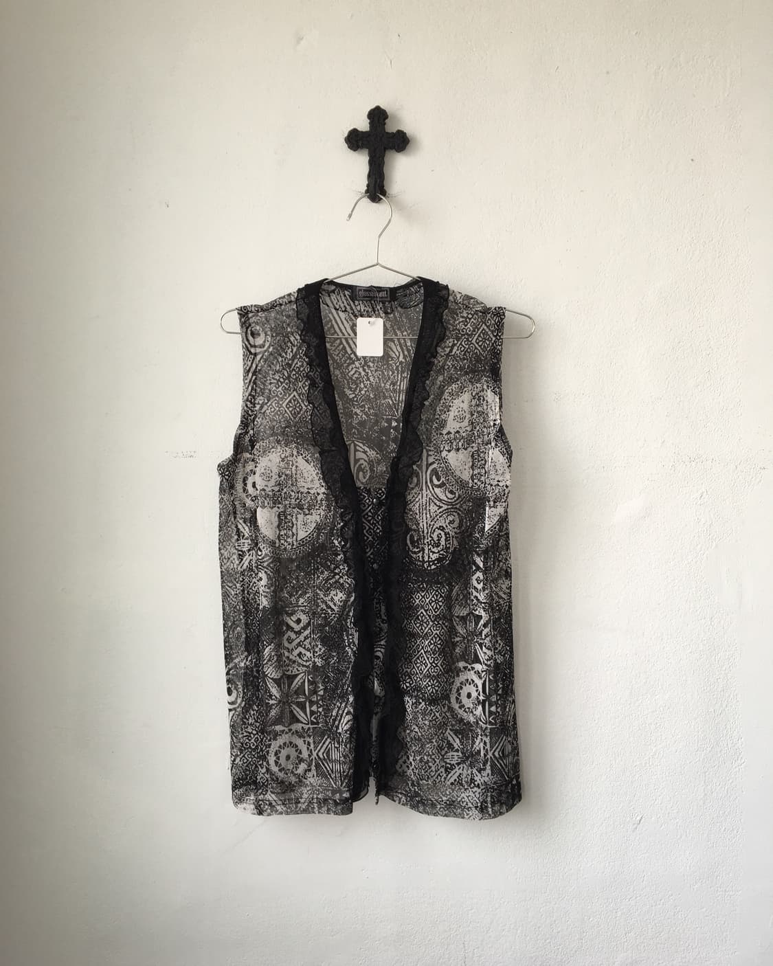 Pattern mesh vest 상품이미지2