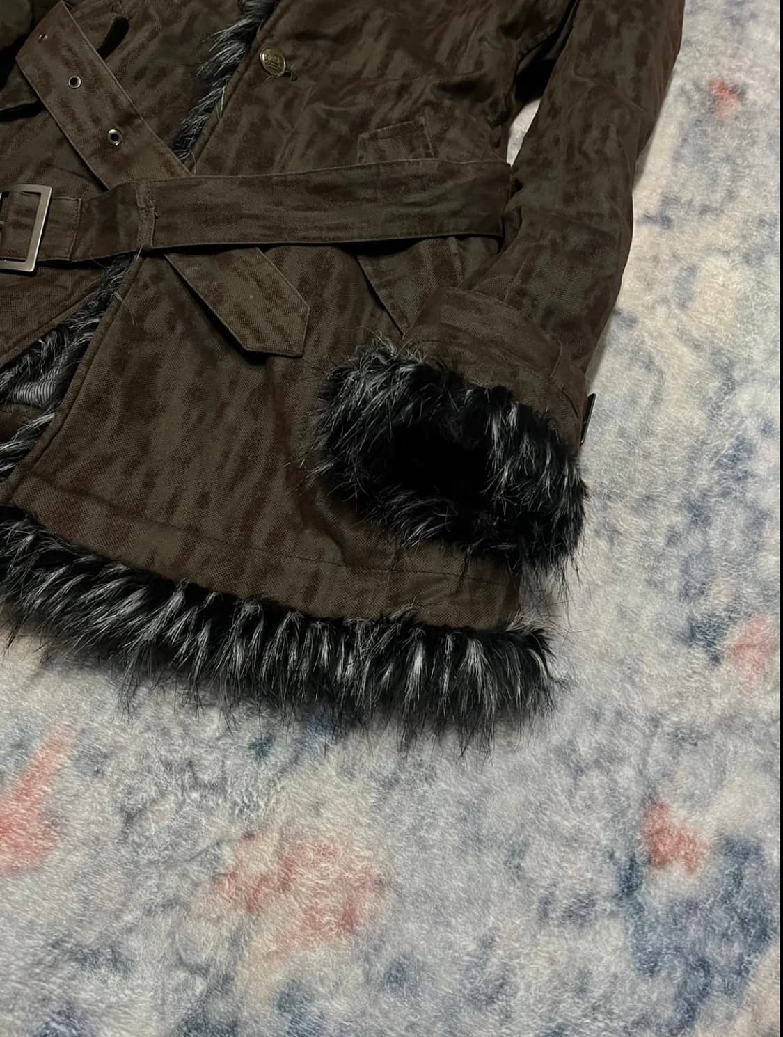 Spinash 00s archive leopard trimming fur 상품이미지5