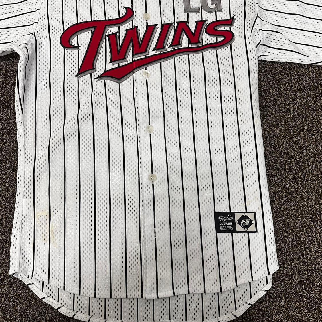 LG twins 엘지트윈스 야구 유니폼 스트라이프 화이트 105(XL) 상품이미지5