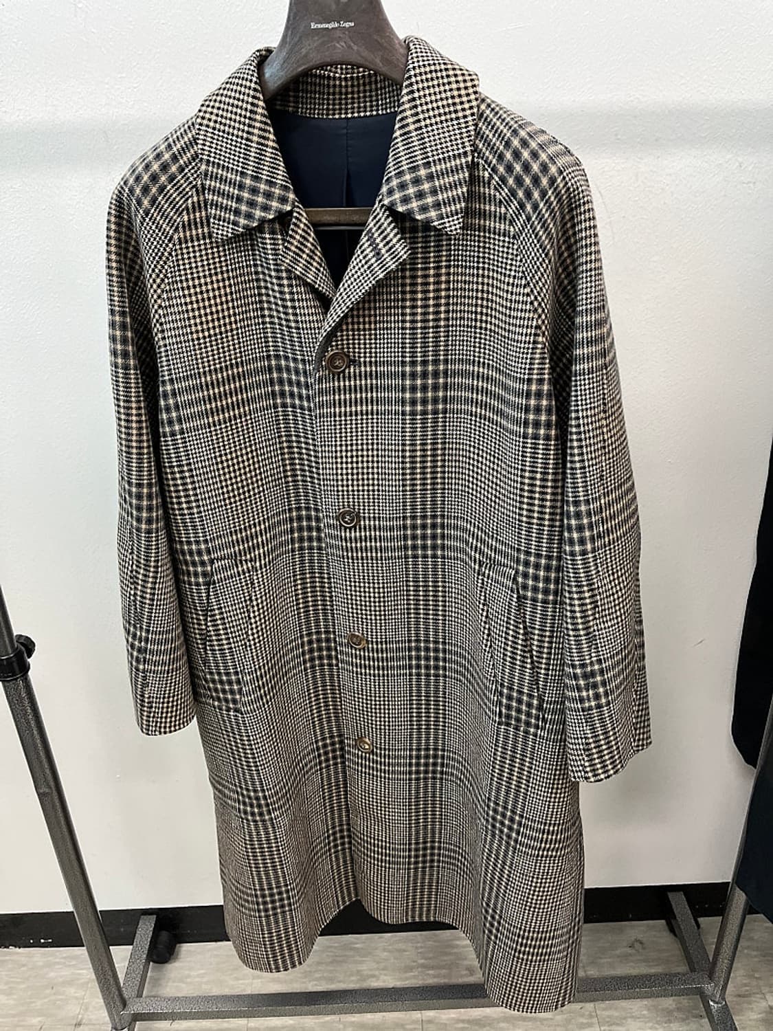 100) 솔리드옴므 하운드투스 체크 코트 상품이미지2