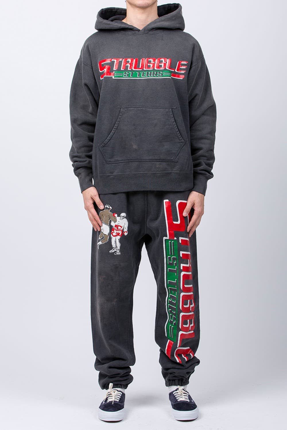 세인트미카엘 x 데님티어스 후드티/바지 트레이닝 셋업 상품이미지1