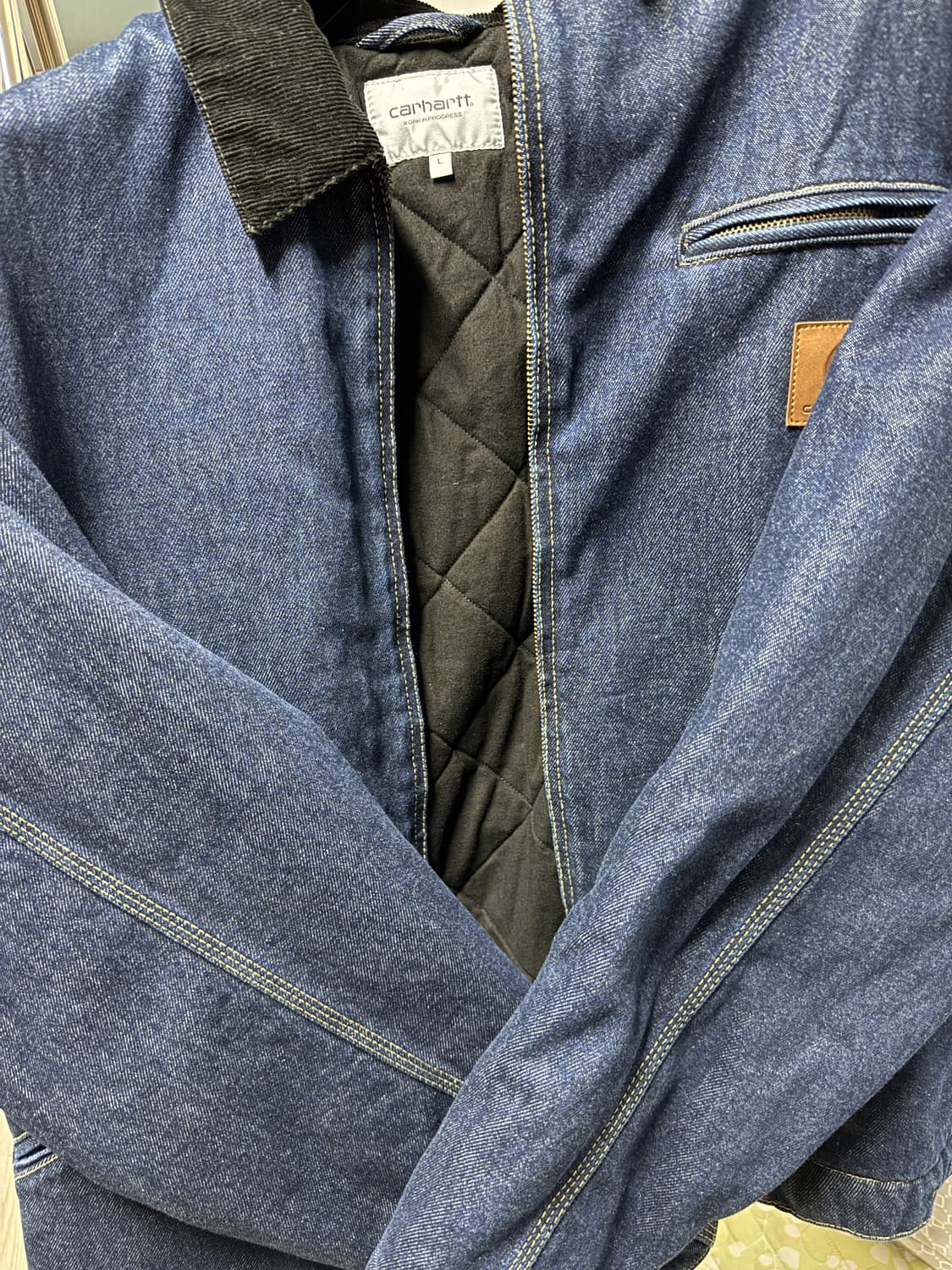 칼하트 WIP 디트로이트 블루블랙 L 상품이미지3