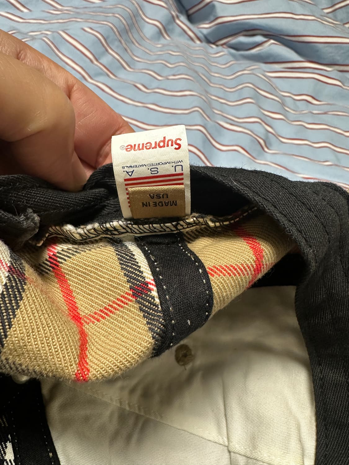 슈프림 버버리 캡 베이지 상품이미지4