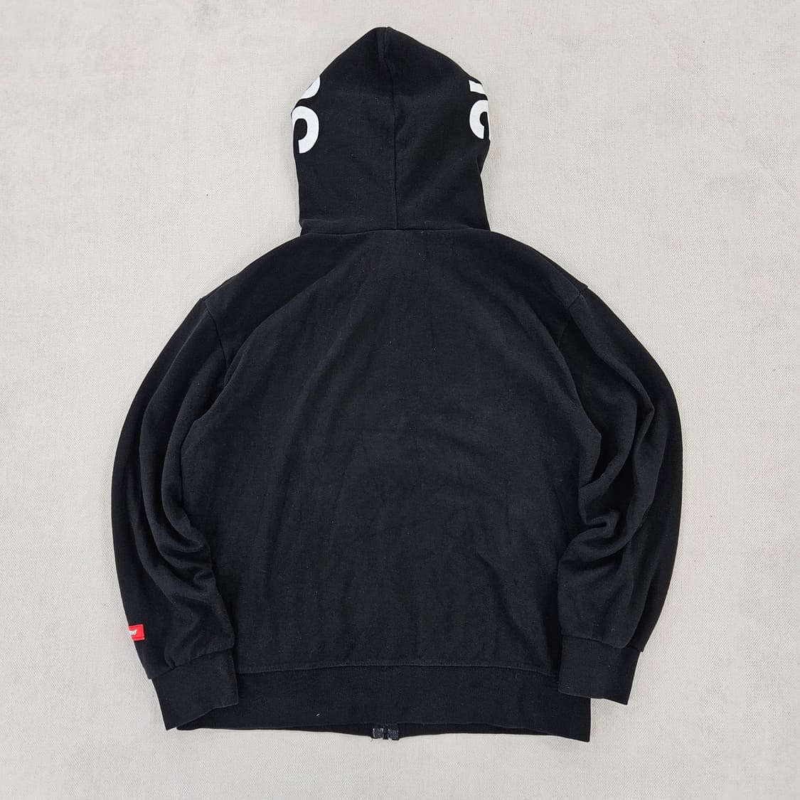 [XL] S패치 블랙 후드 집업 0121Y1 상품이미지3