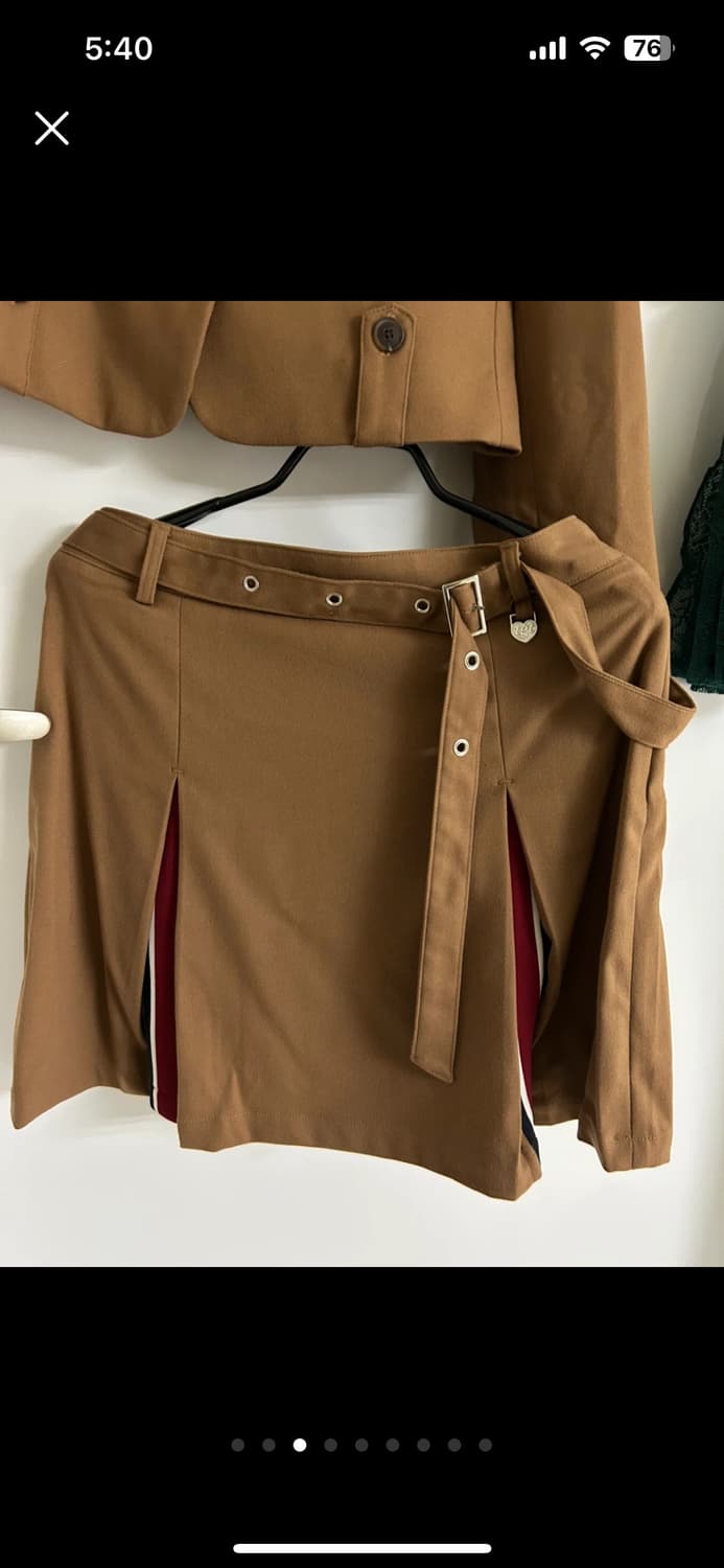 타게토 [타게토X로맨틱크라운]라이더 크롭 _브라운 셋업 상품이미지4