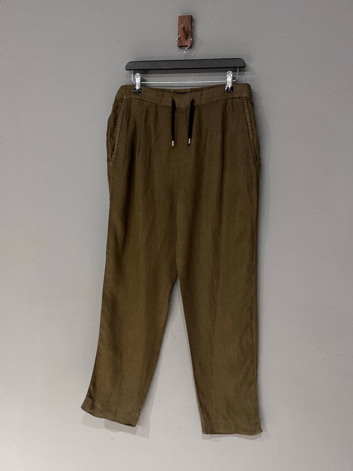 Diesel 디젤 블랙골드 밴딩 린넨팬츠 상품이미지4