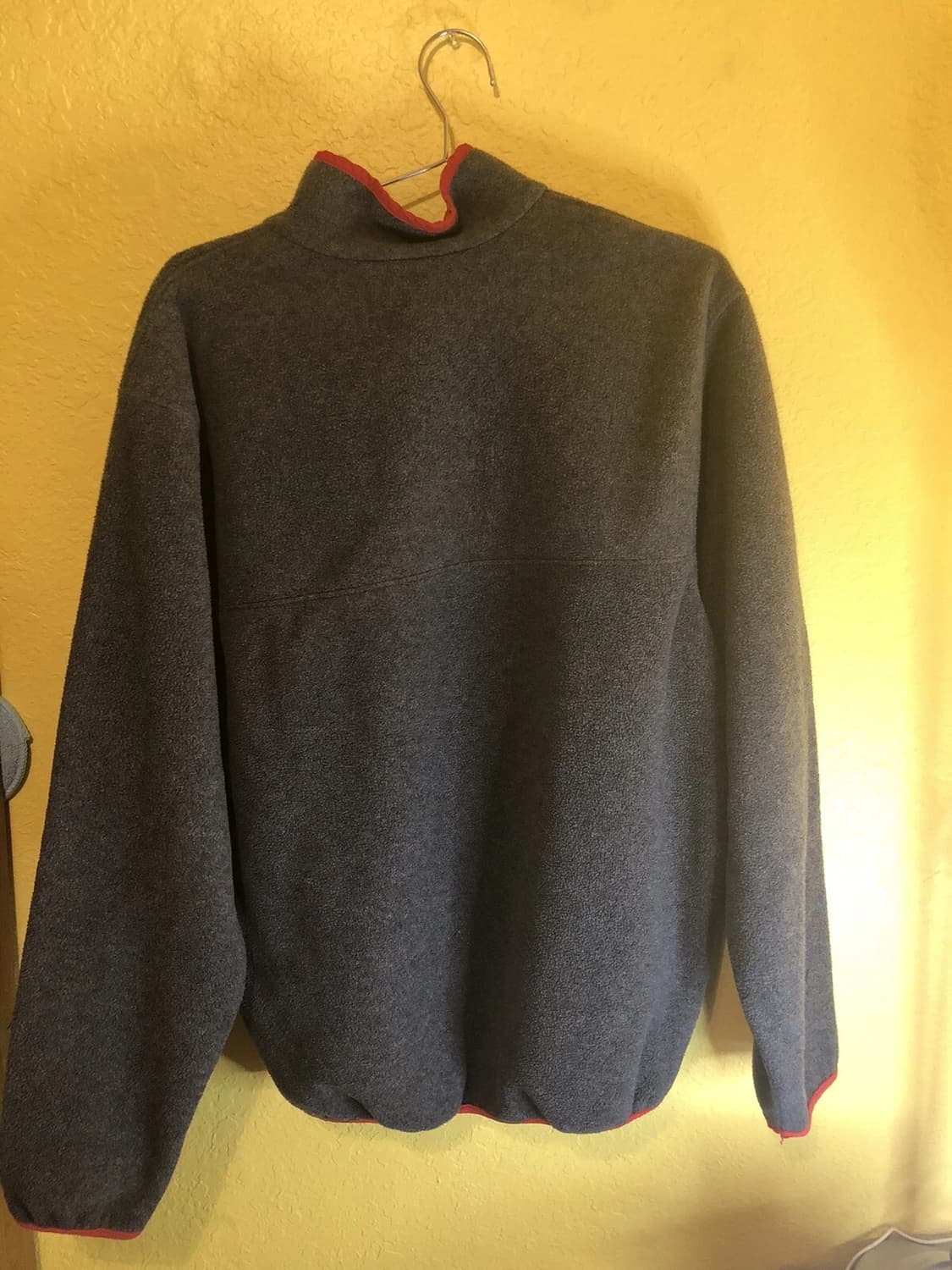 80s 파타고니아 신칠라 스냅-T 차콜/레드 USA 상품이미지5