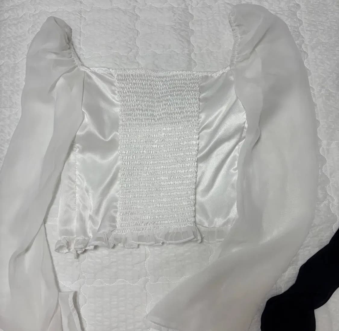 클리시어 워니 블라우스 화이트 상품이미지3