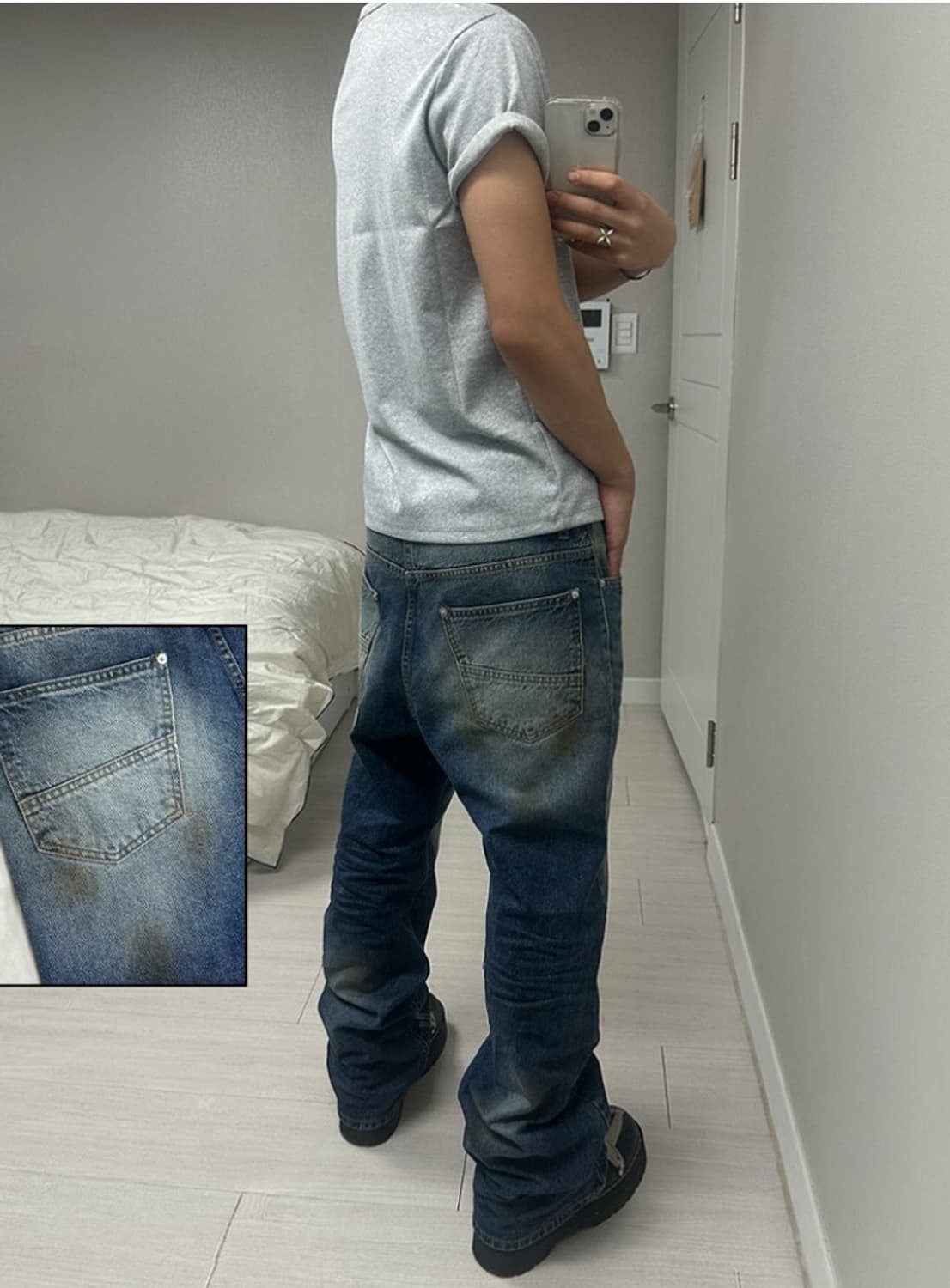 파프롬왓 더티플레어워싱진 상품이미지2