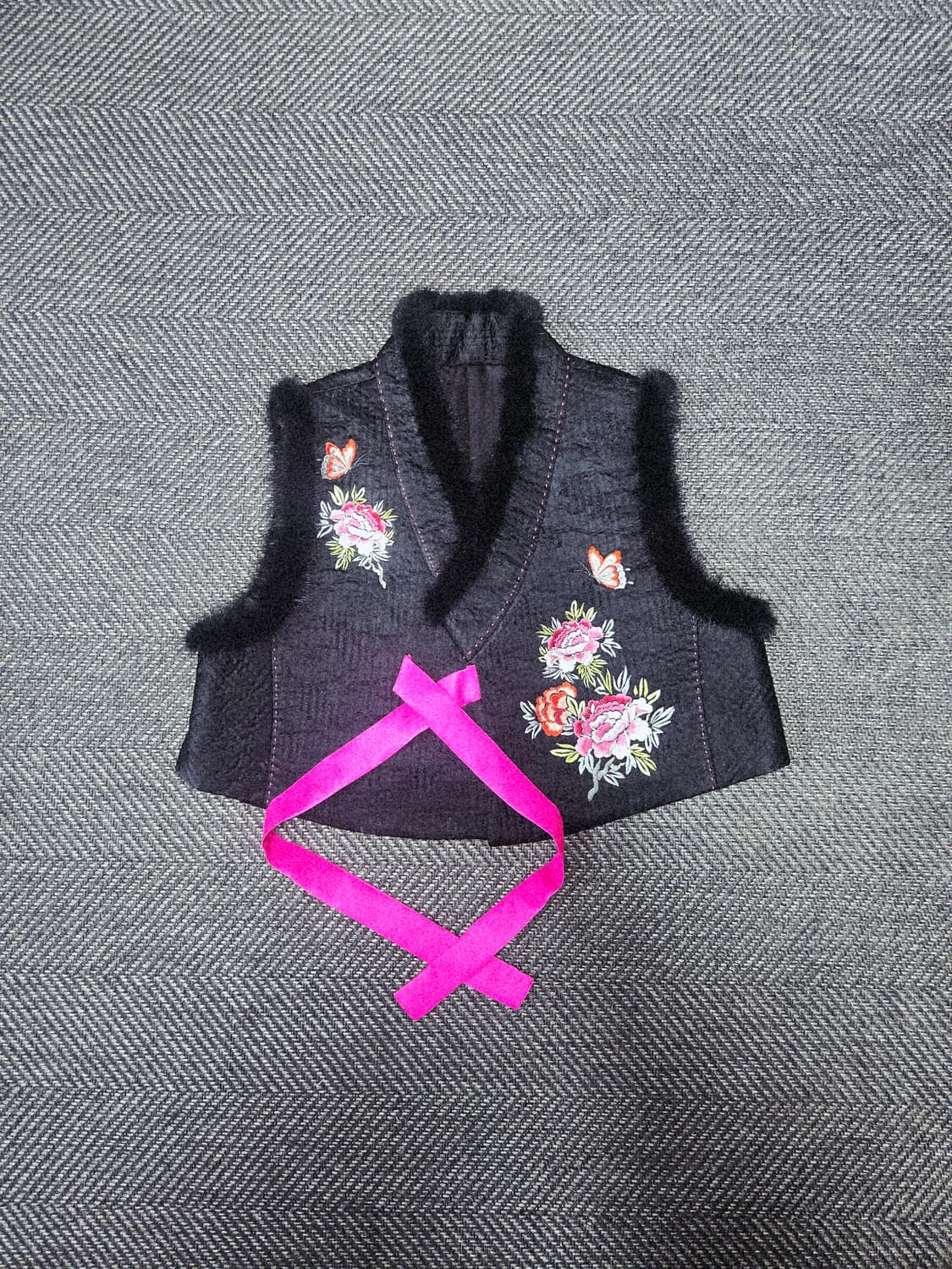 한복 밍크 누빔 겨울 조끼 한복배자 상품이미지1