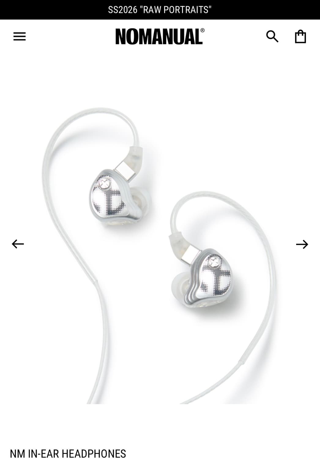 노매뉴얼 NM IN-EAR HEADPHONES 상품이미지1