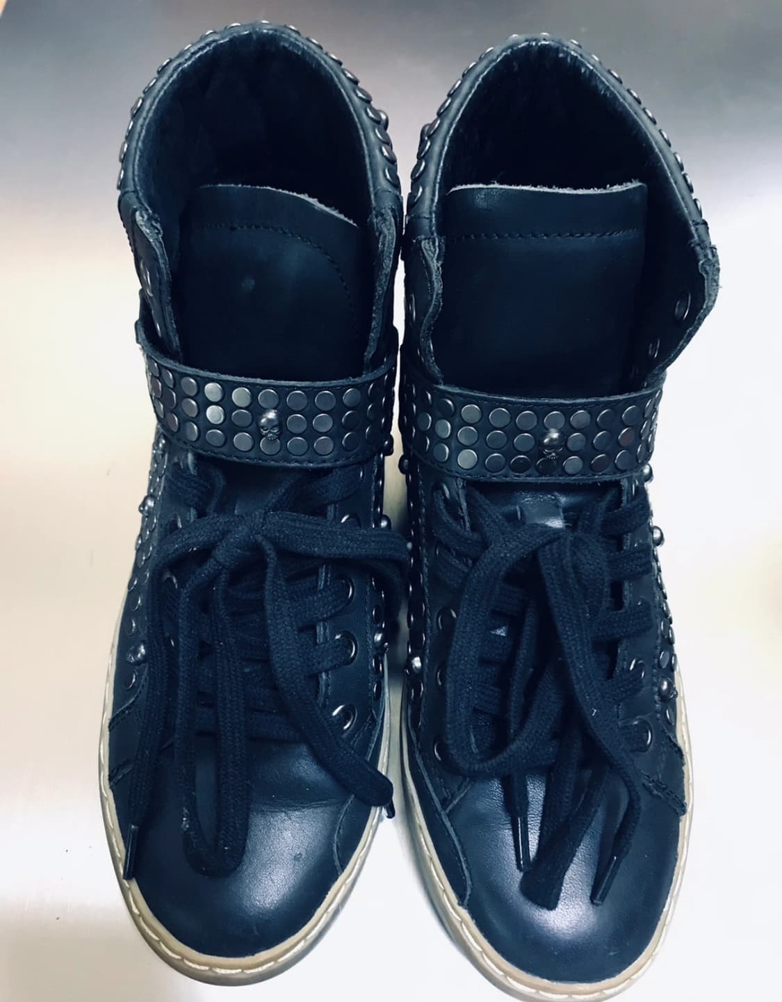 아쉬 ash 스터드 블랙 레더 스니커즈 37 상품이미지2