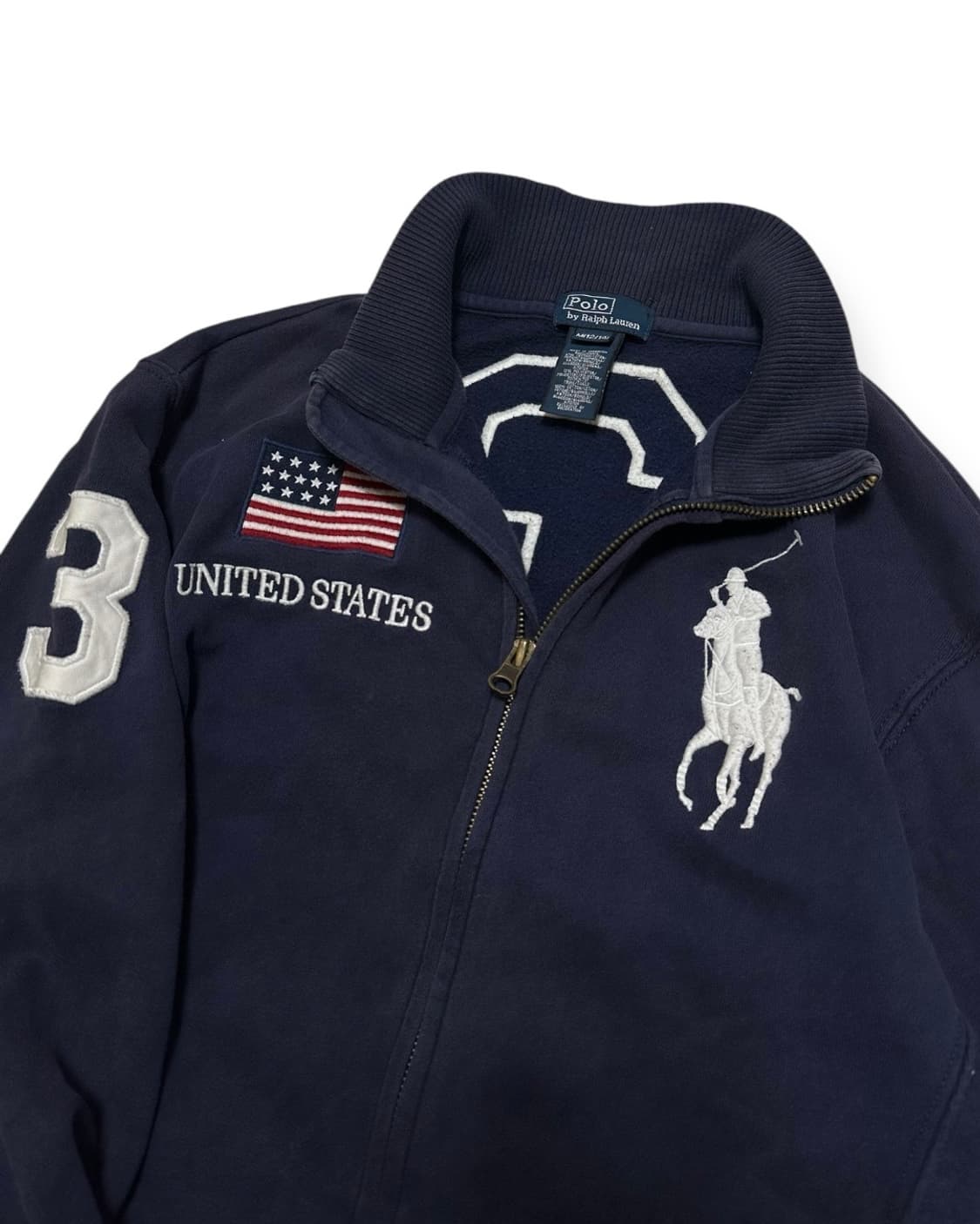 폴로 빅포니 USA 성조기 네이비 집업 상품이미지4