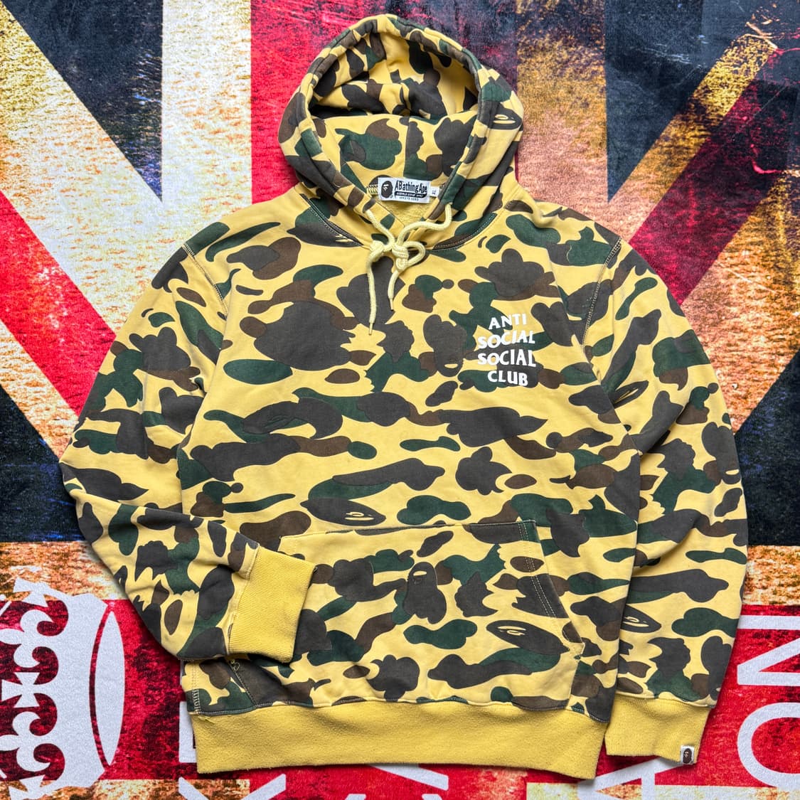 베이프x안티 소셜소셜클럽 카모 후드 / 남L or 여XL 상품이미지1