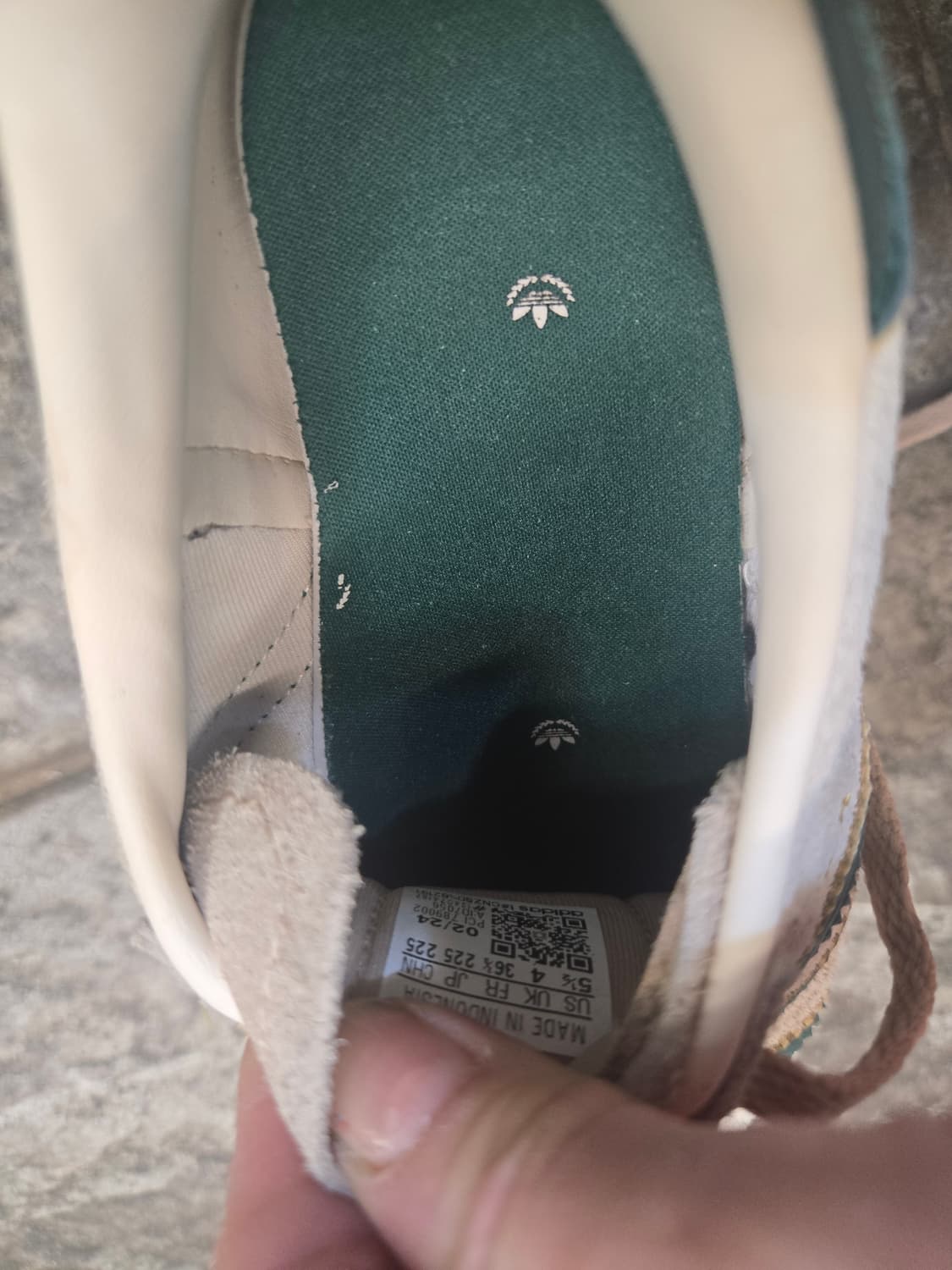 아디다스 스웨이드!가젤 볼드크림  그린 / 베이지 상품이미지8