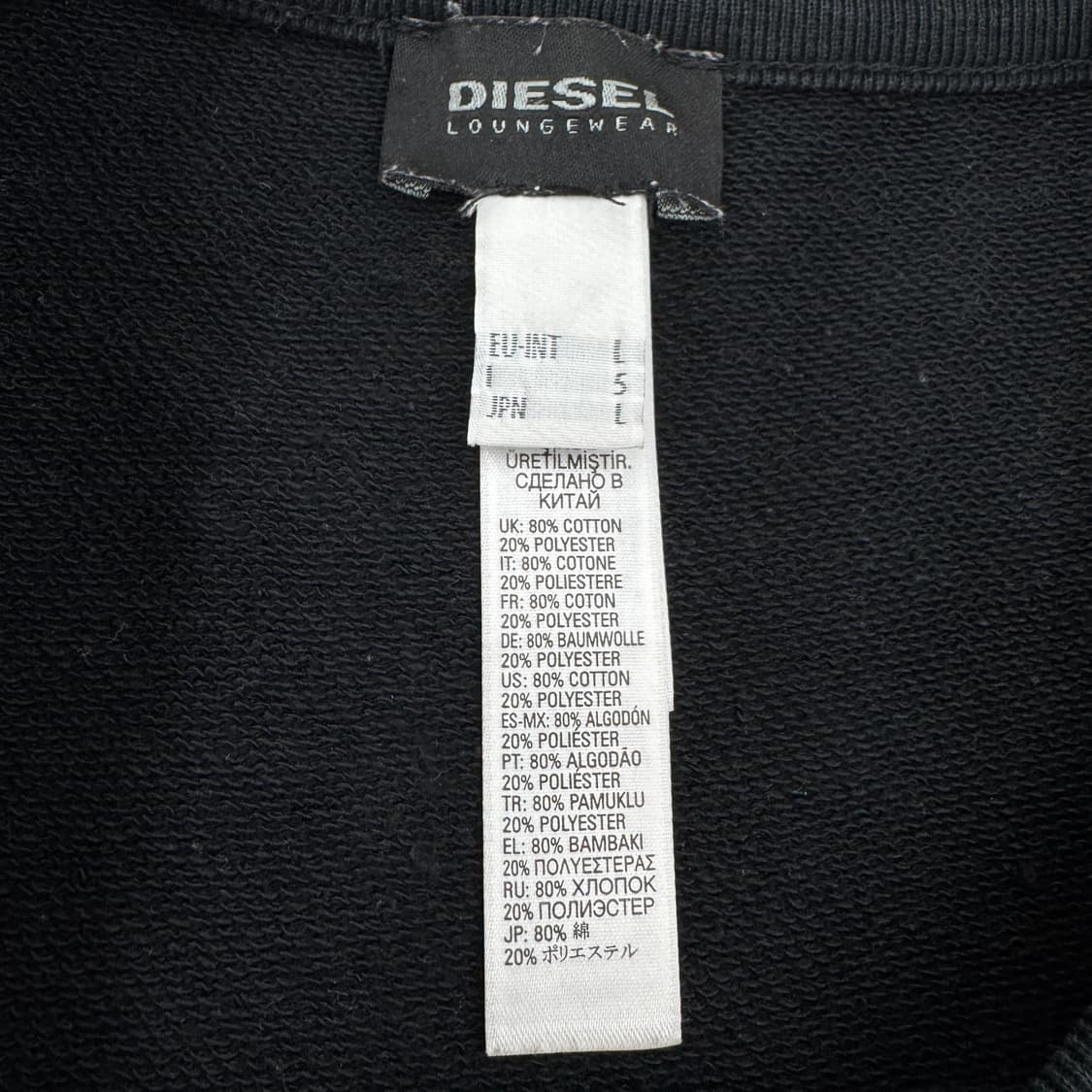 디젤 스몰로고 맨투맨 블랙 상품이미지5