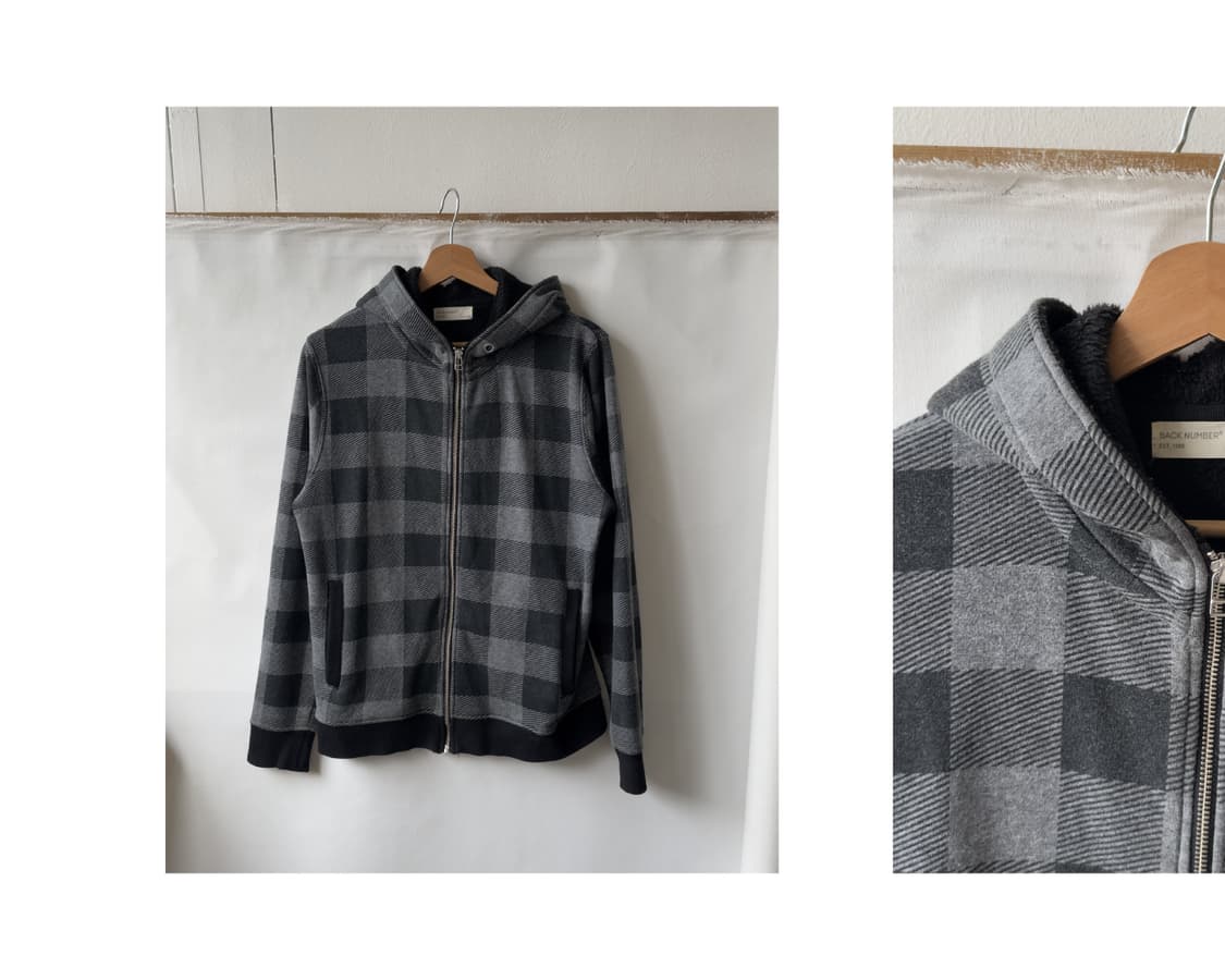 [BACK NUMBER] check pattern hoodie 상품이미지2