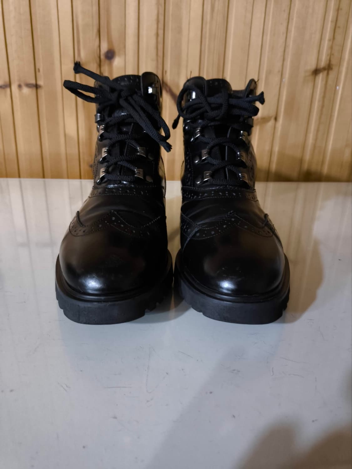 250mm 코오롱스포츠 블랙 윙팁 레이스업 부츠 상품이미지3