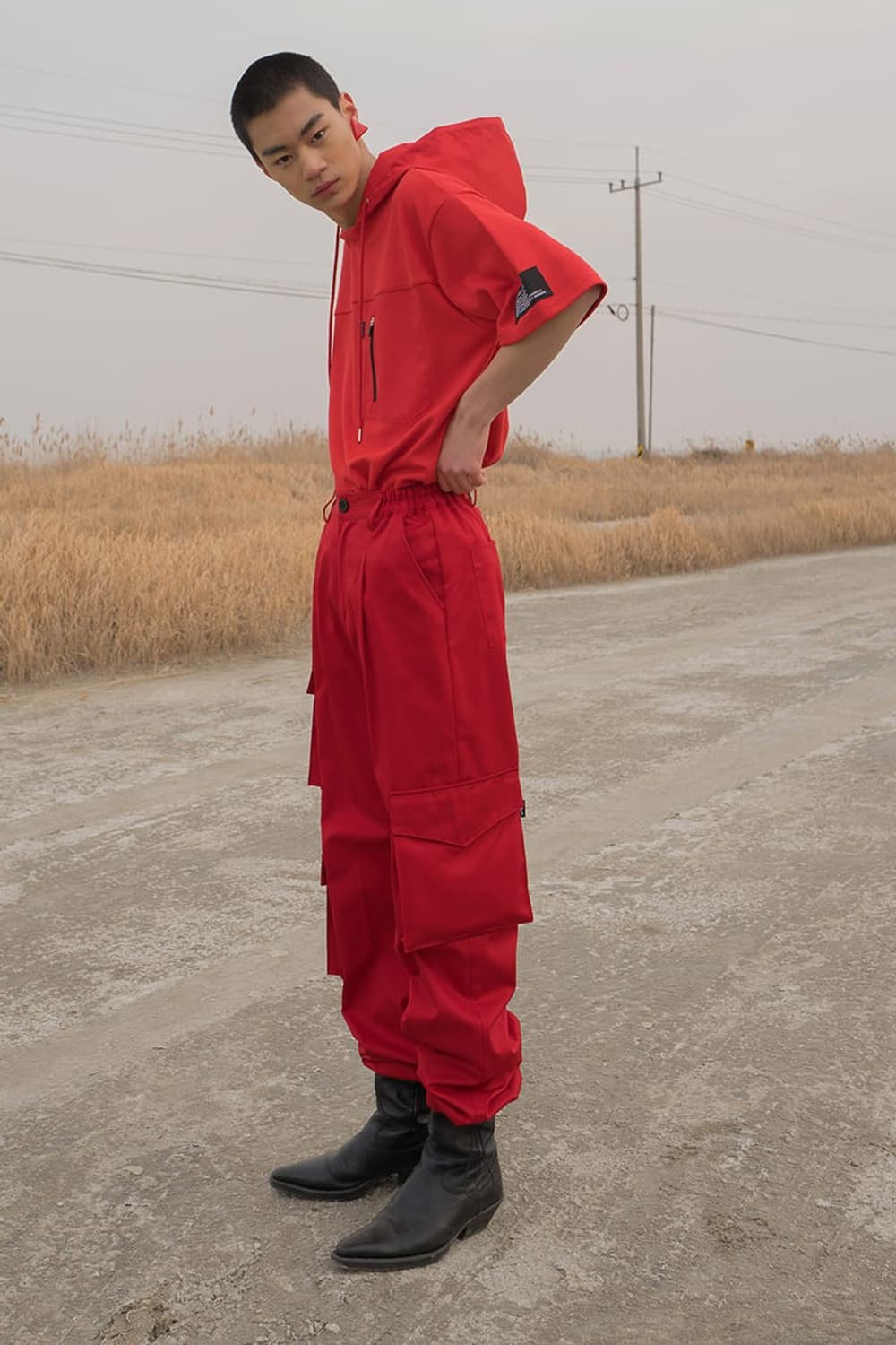 ESC STUDIO 3포켓 카고 팬츠 레드 / OS <택포> 상품이미지5