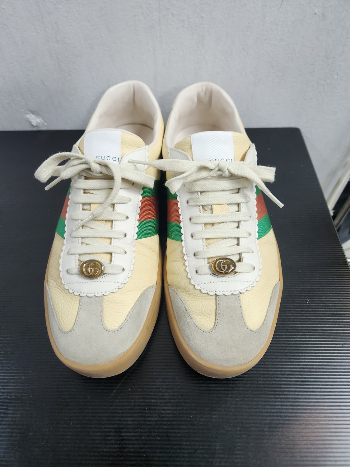 구찌 G74 웹로우탑 스니커즈 8(270) 오트밀 상품이미지2