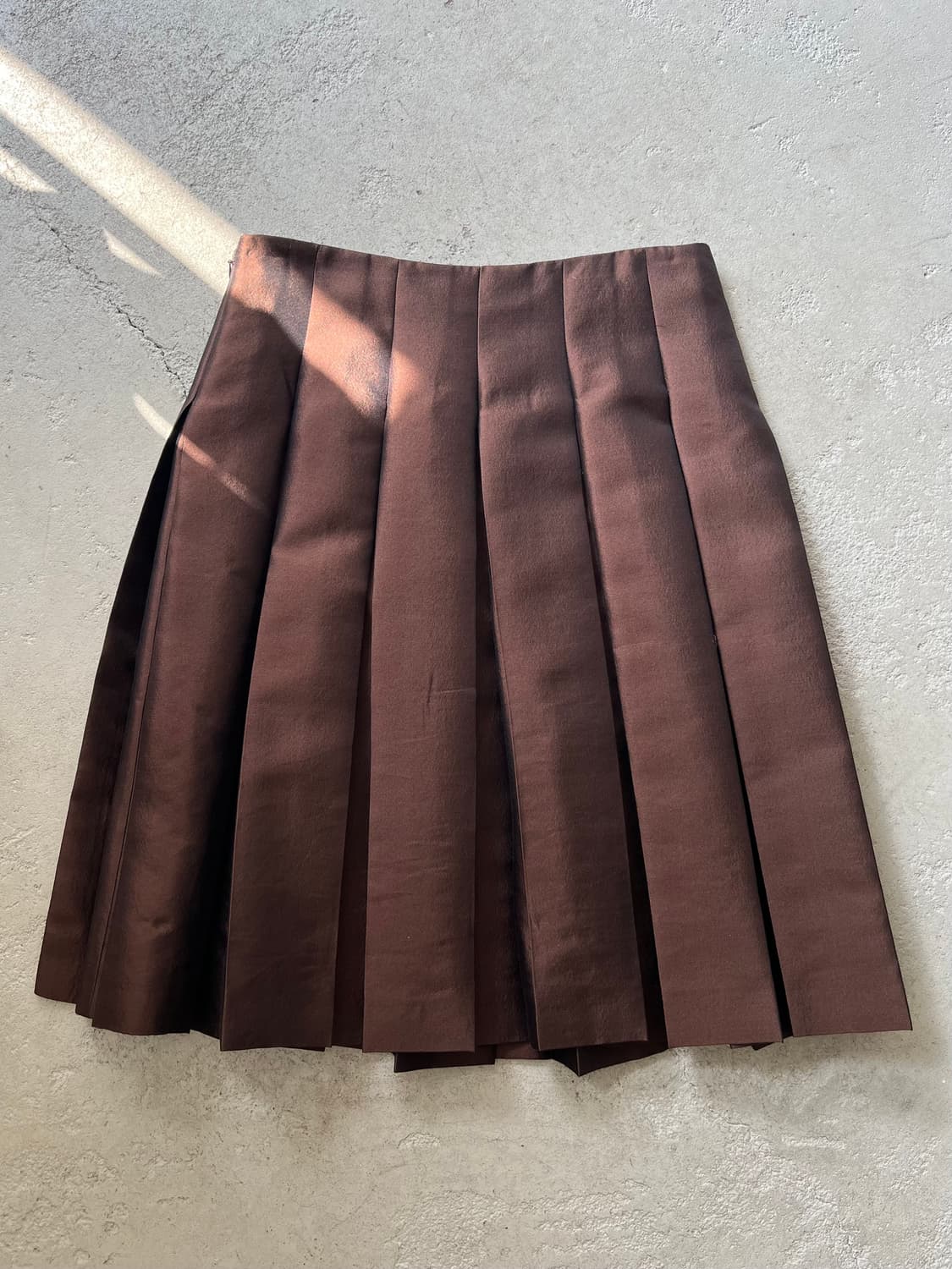 brown silk pleats skirt 상품이미지7