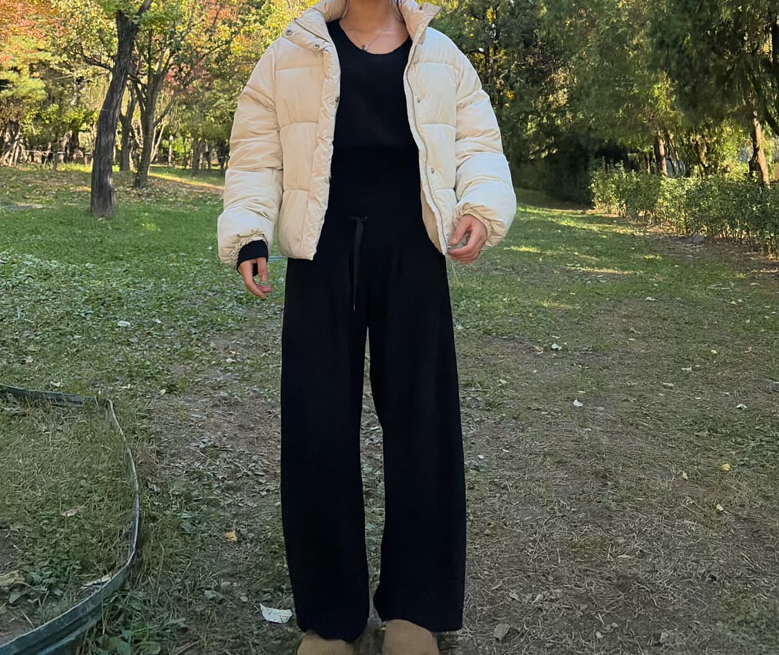 블랙업 아이보리 여성패딩 상품이미지7