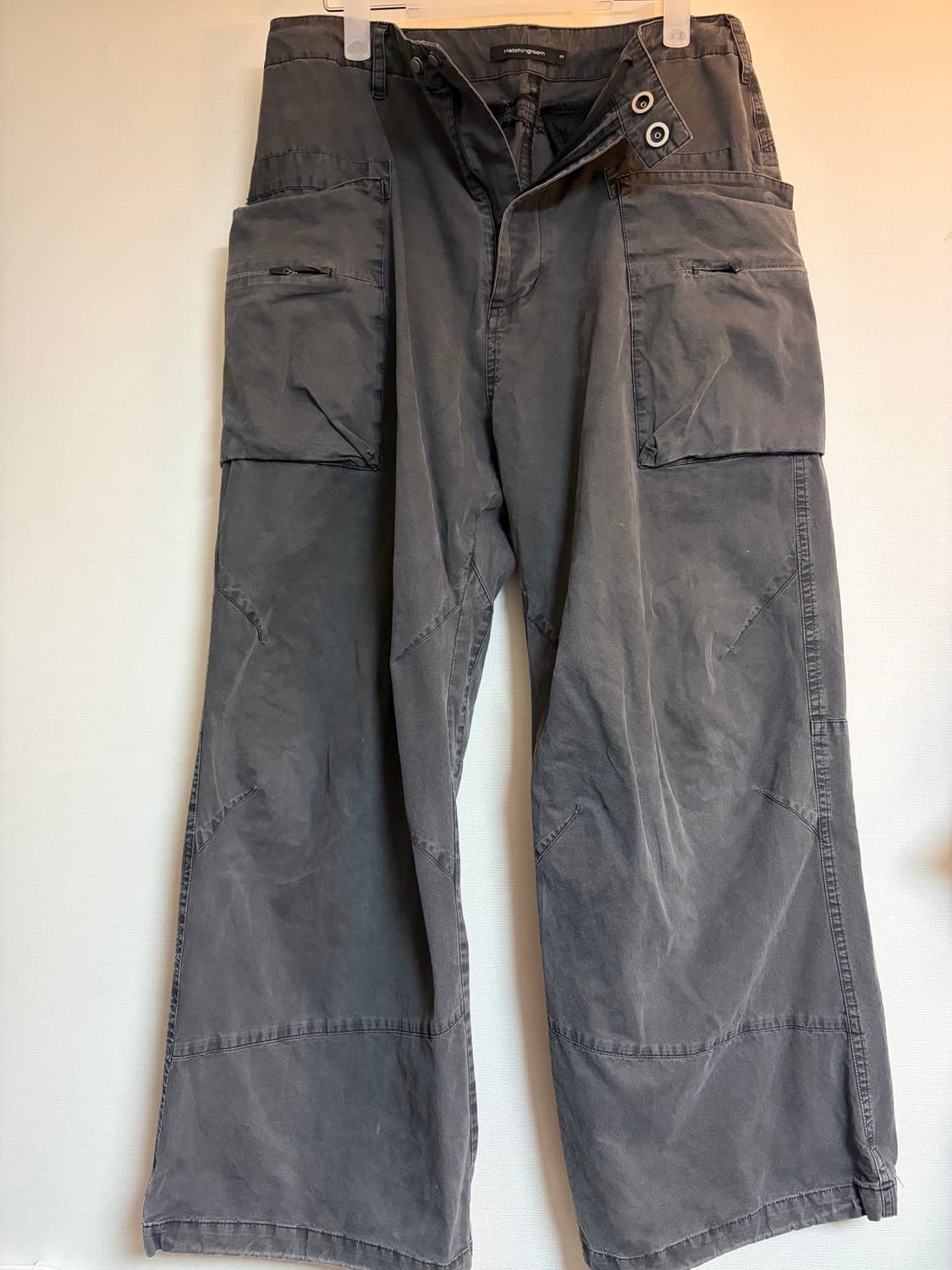급처) HATCHINGROOM Big Cargo Pants gray 상품이미지2