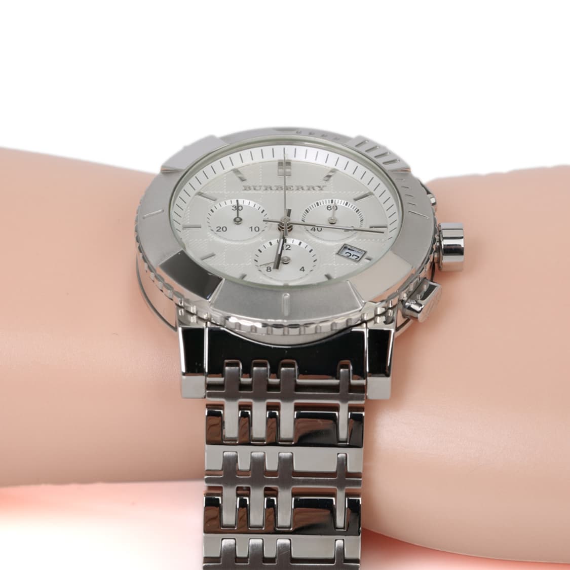 버버리 시계 크로노그래프 화이트 체크 다이얼 워치 BU2303 상품이미지8