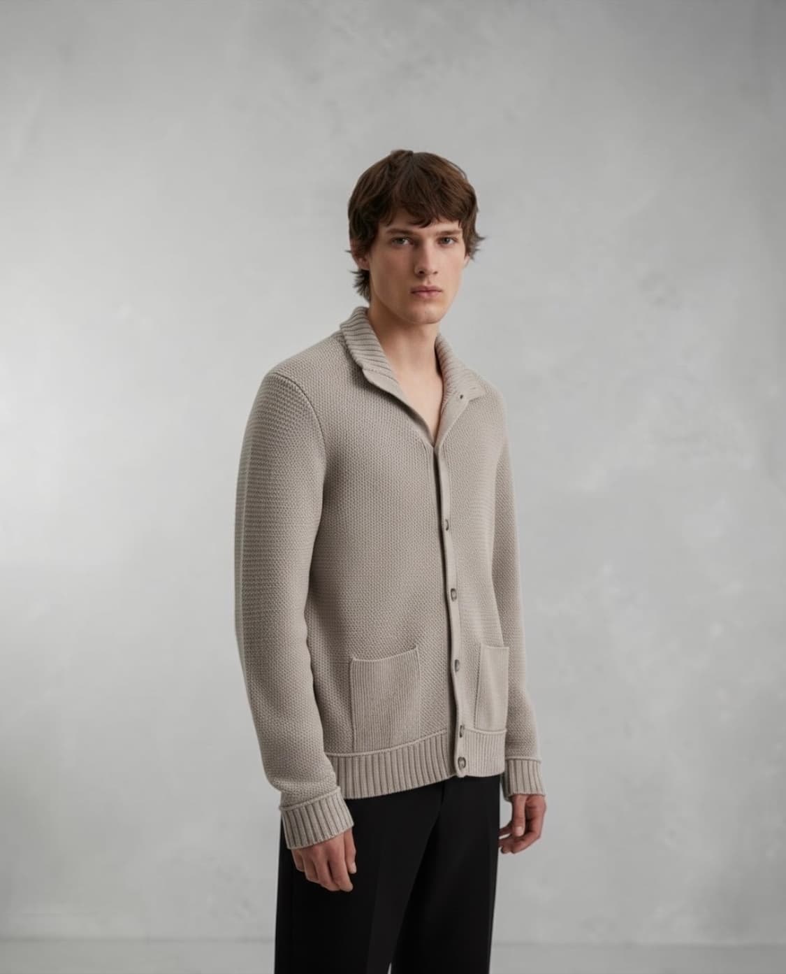 .S/ 띠어리 와플직조 울 니트 가디건 자켓 상품이미지1