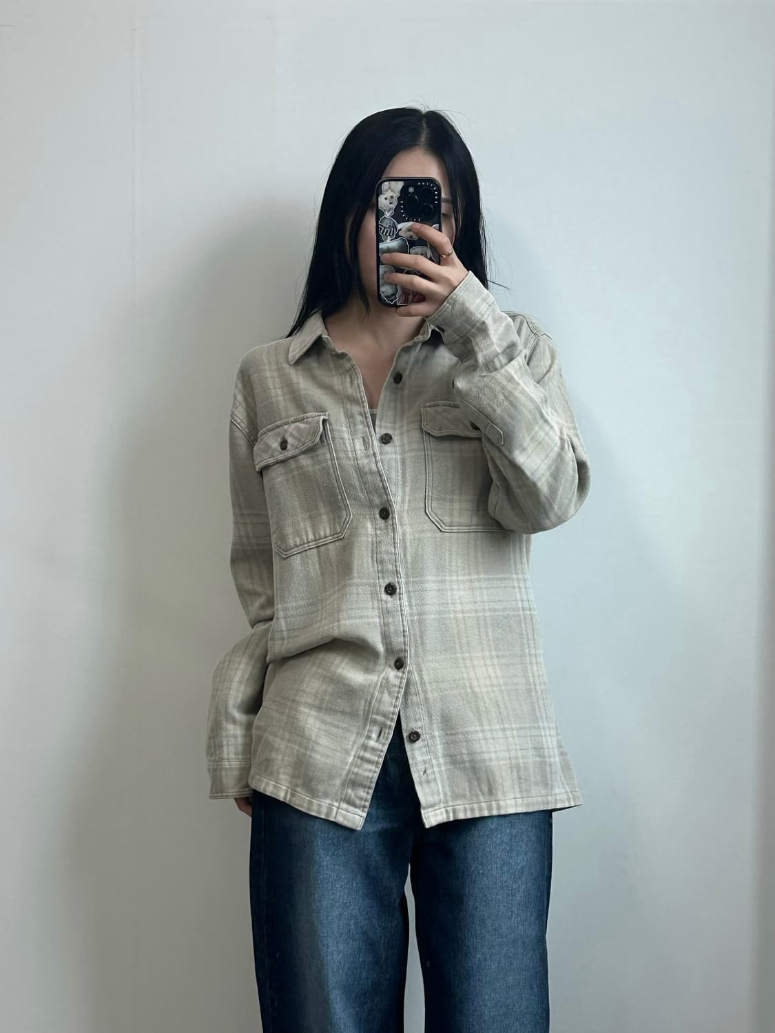 파타고니아 오가닉코튼 포켓 체크 셔츠 상품이미지1