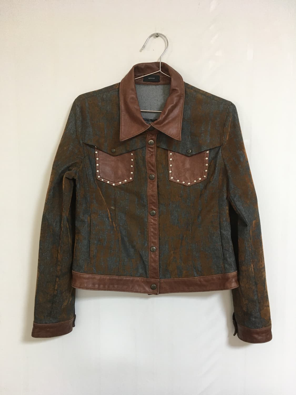 KOOGI Leather Trim Studded Western Jacke 상품이미지1
