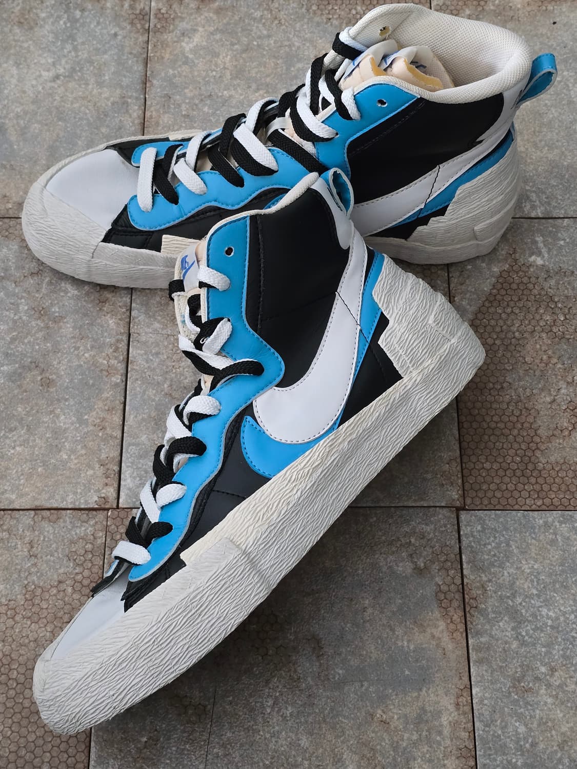 (285)나이키 사카이 블레이저 미드 화이트 블루 상품이미지3