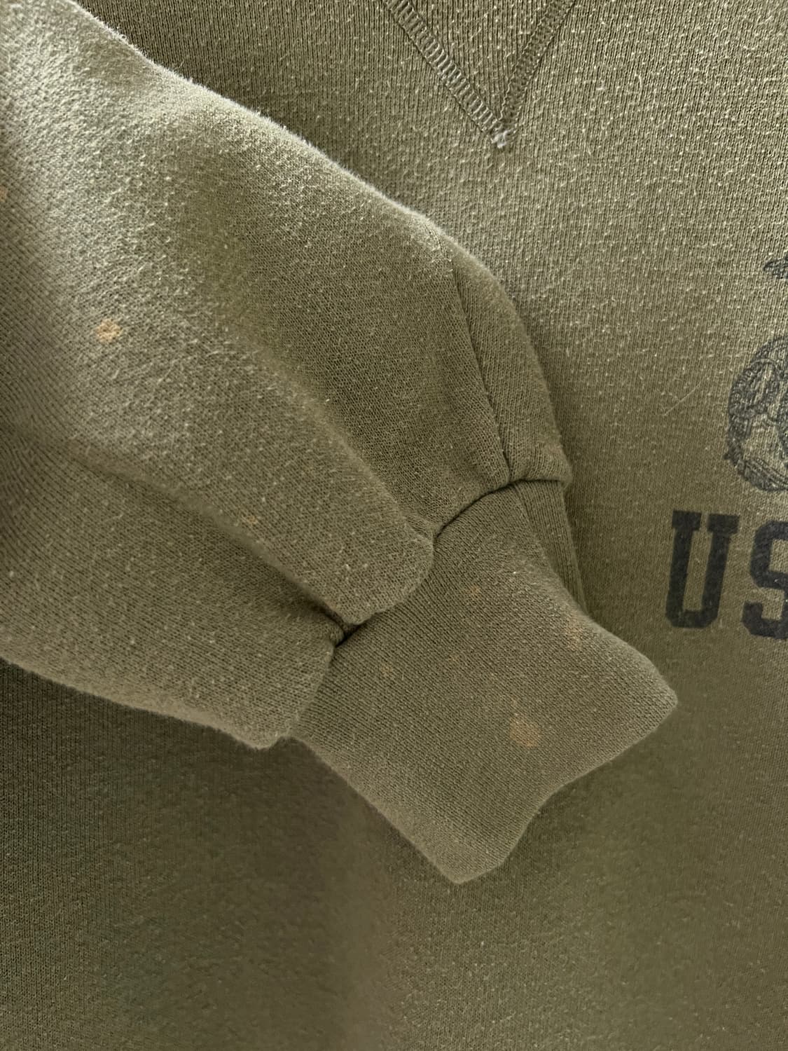 [S]USMC 미 해병대 오리지널 USA Made 카키 스웻셔츠 상품이미지4