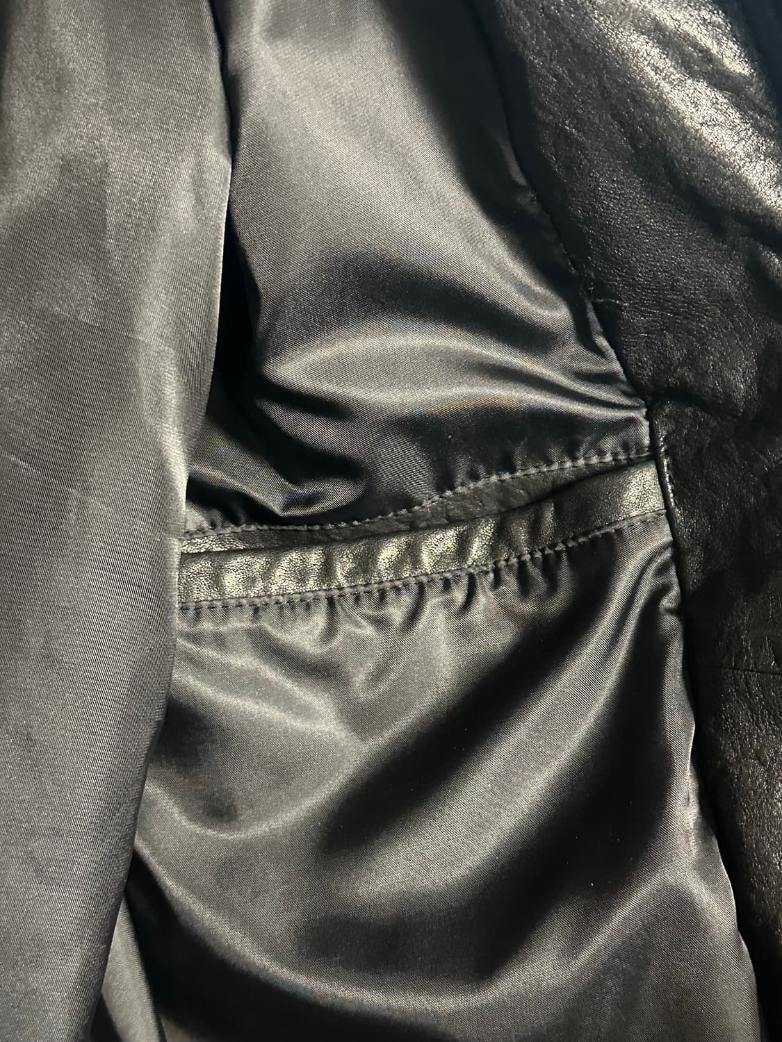 A-2 염소가죽 레더 블루종 블랙 105 상품이미지3