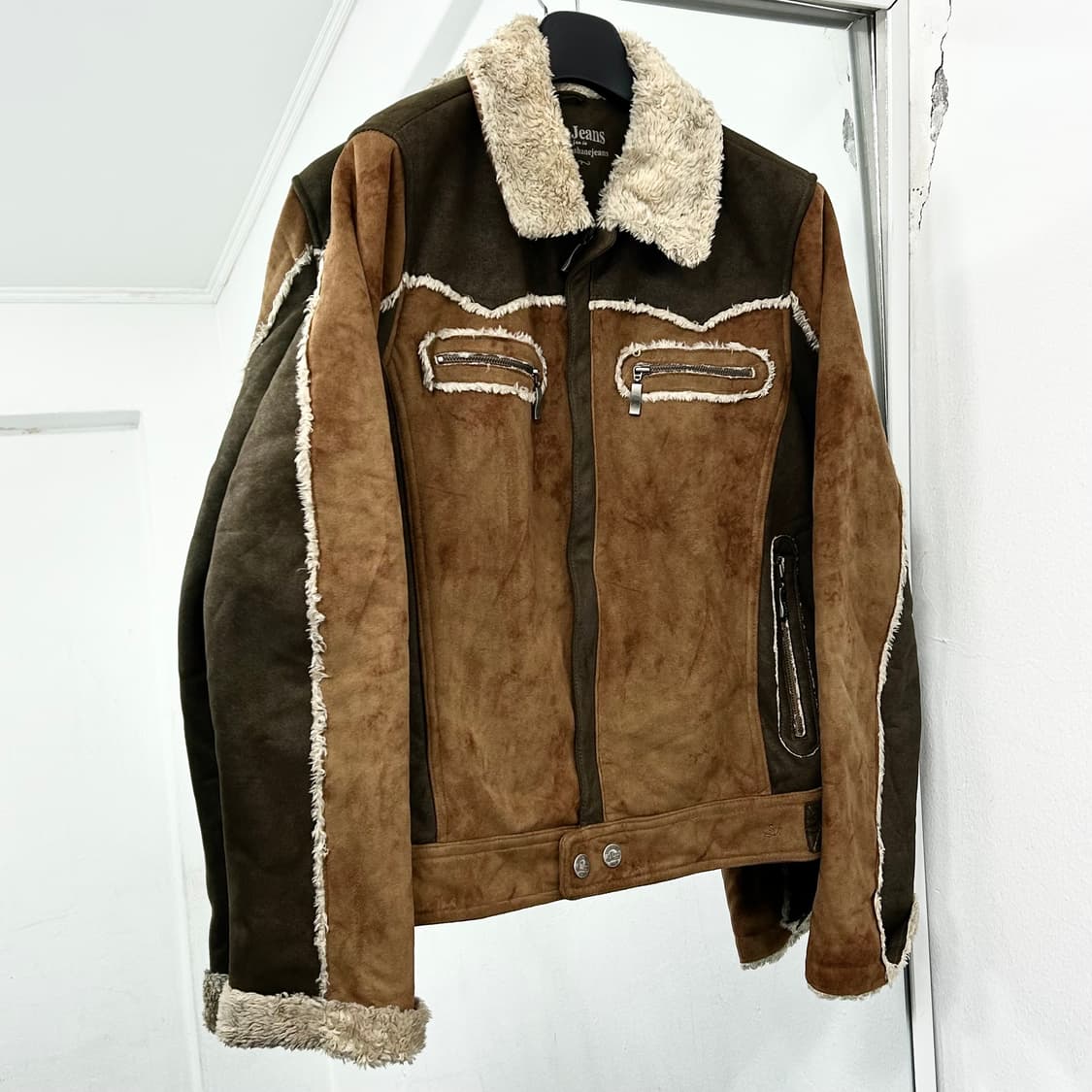 Shane Jeans 스웨이드 쉐르파 무스탕 자켓 상품이미지5