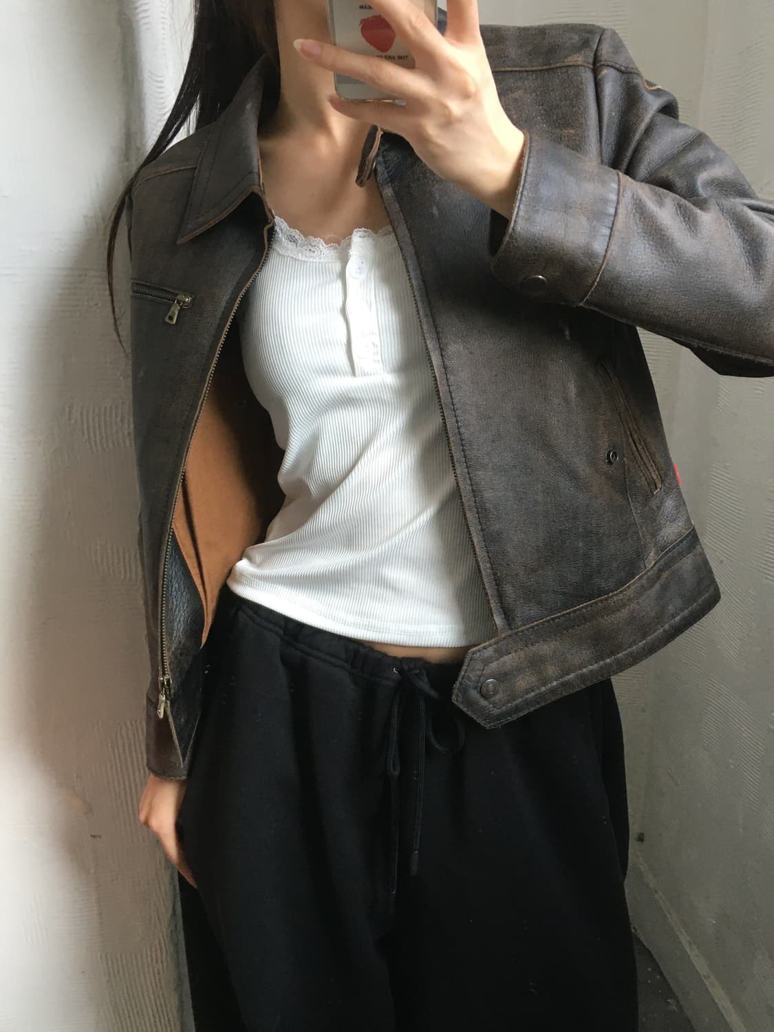 Levis 리바이스 브라운 소가죽 자켓 상품이미지2