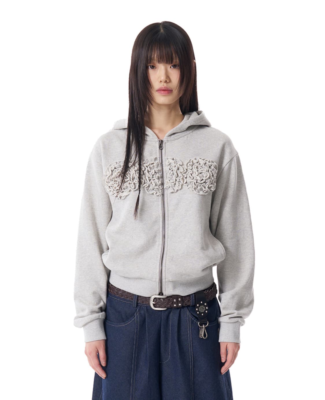 아캄 플라워 집업 후디 상품이미지1